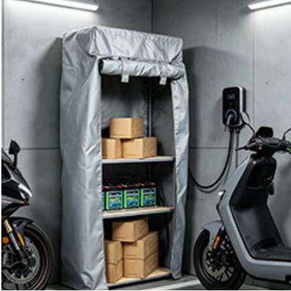 Battery Rack Cover: Battery storage areas